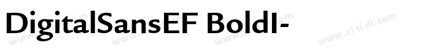 DigitalSansEF BoldI字体转换